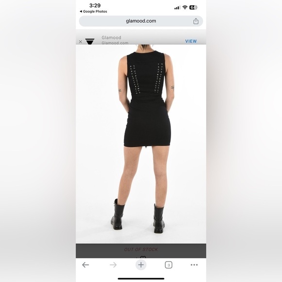 DIESEL Full Zip Denim Mini R-Vest Bodycon Dress w/Lace Up Detail 💕 - Picture 3 of 12